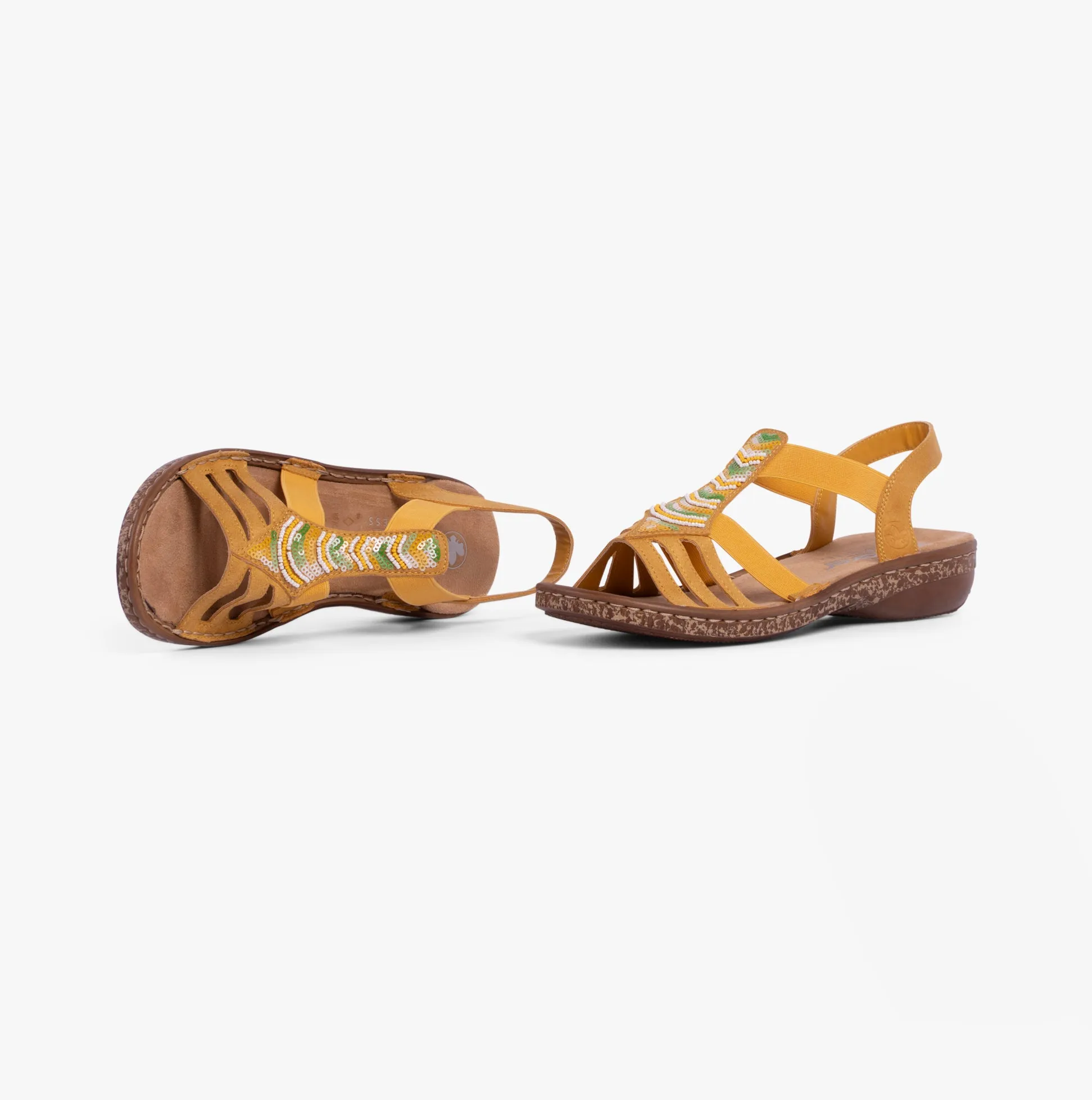 62808-68 Womens Sandals Yellow