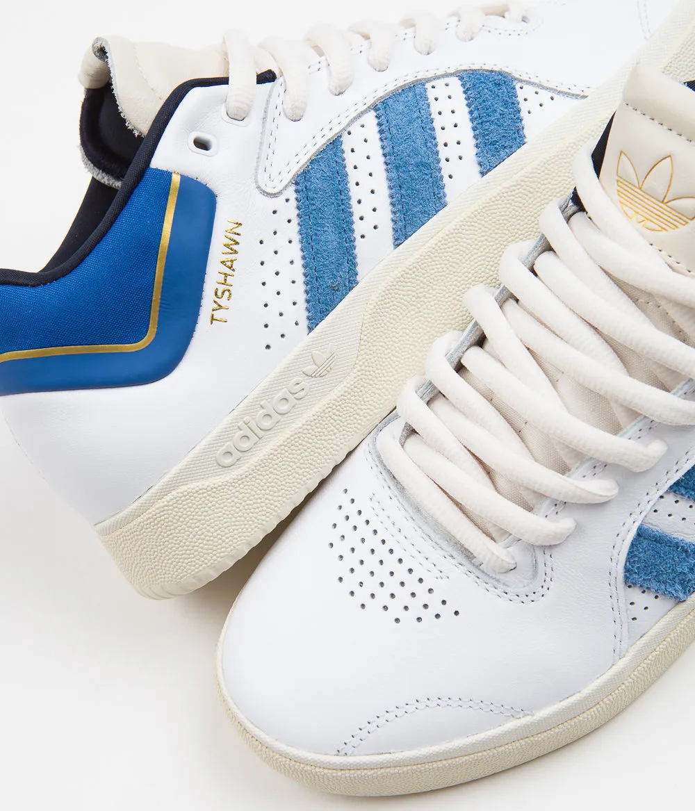 Adidas Tyshawn Shoes - FTWR White / Custom / Royal Blue