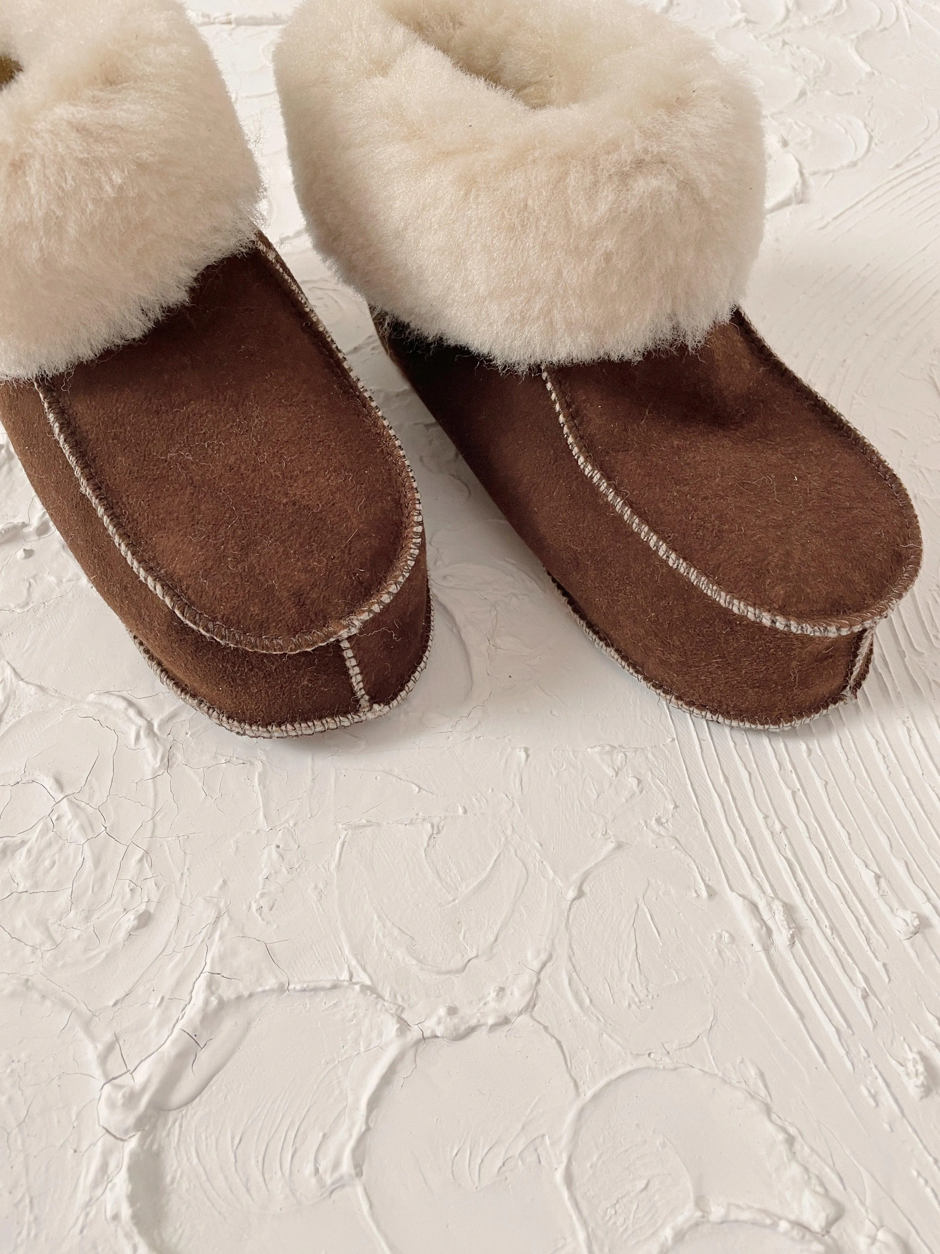 Adult Natural Sheepskin Boots - Brown