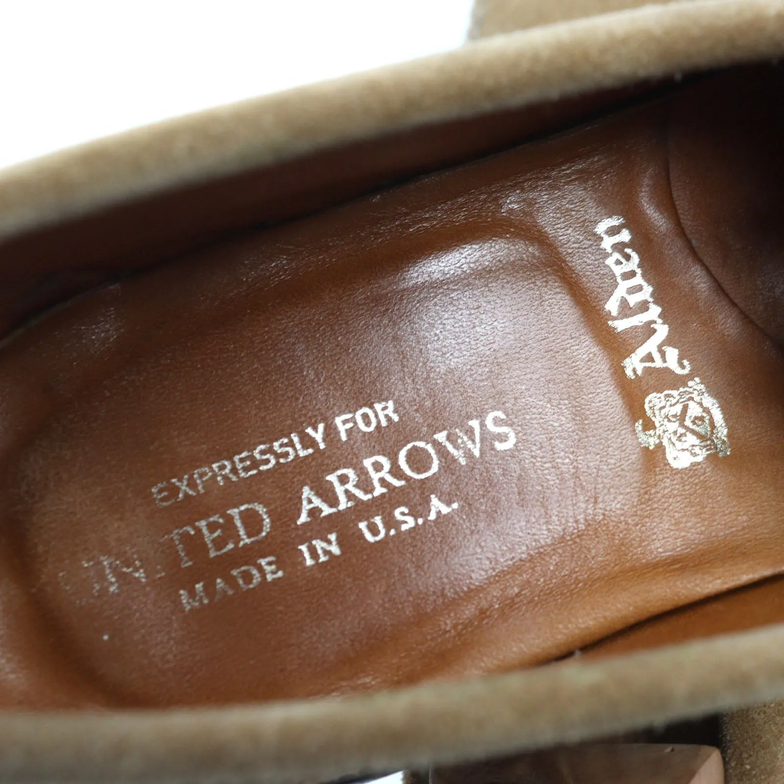 ALDEN loafers 62447 Suede leather beige 7.5