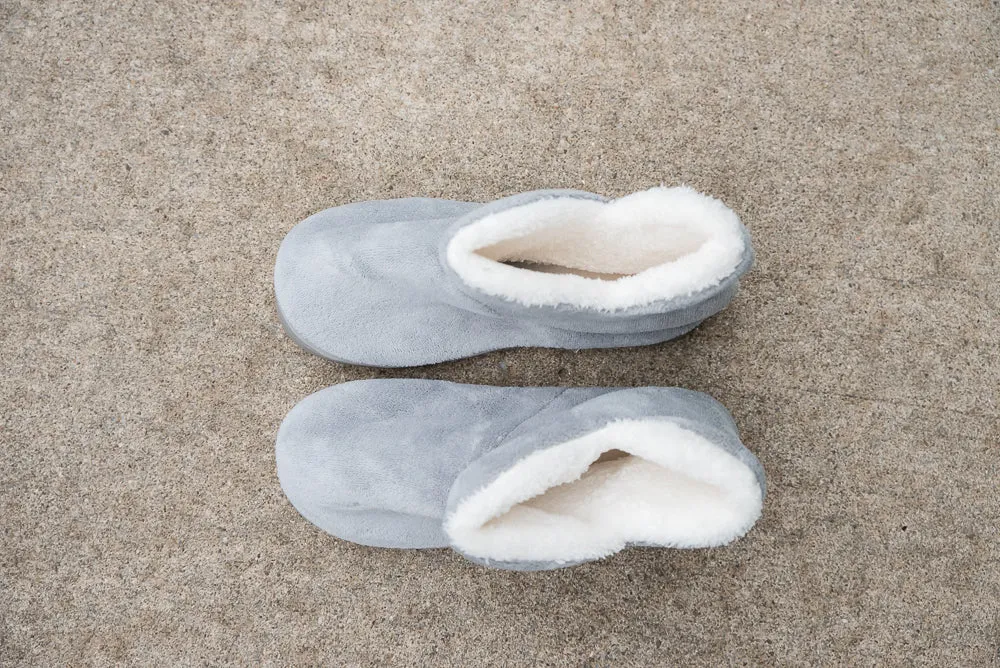 Around the House Slipper Boots in Gray