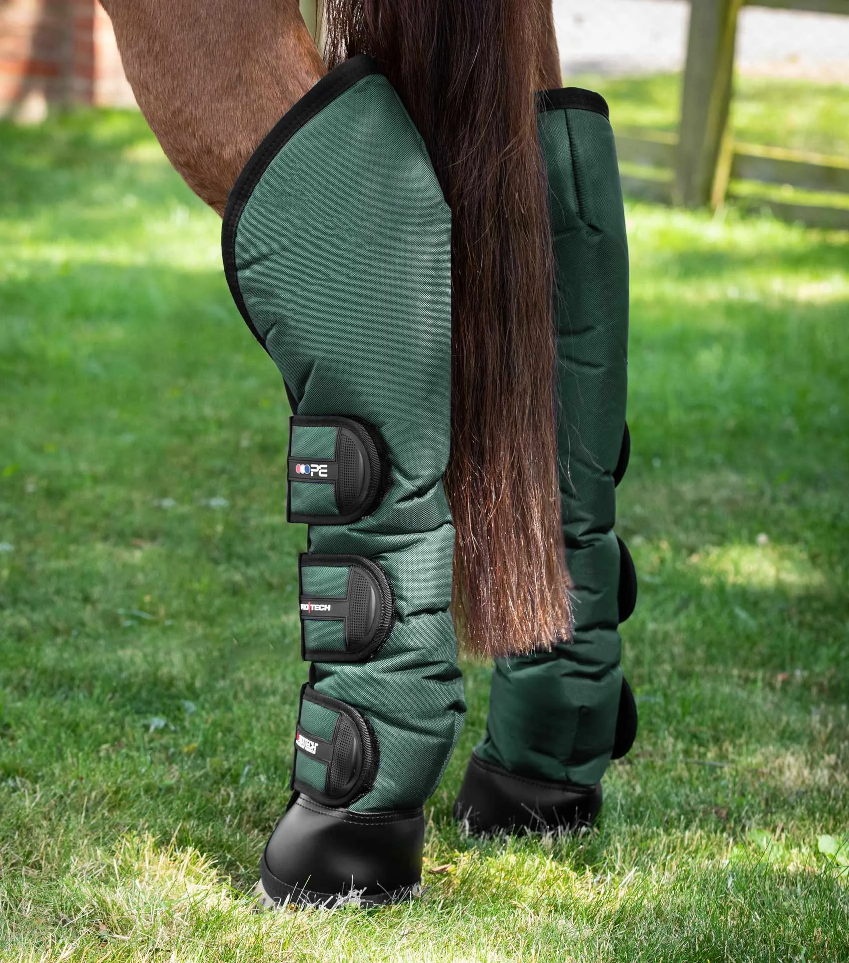 Ballistic Knee Pro-Tech Horse Travel Boots Green