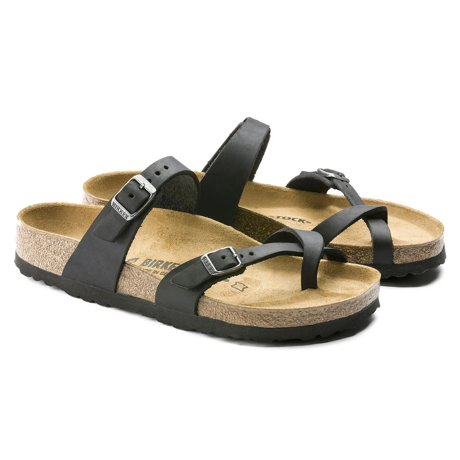 Black Mayari Birkenstock Sandals with Oiled Leather - Style 0171481