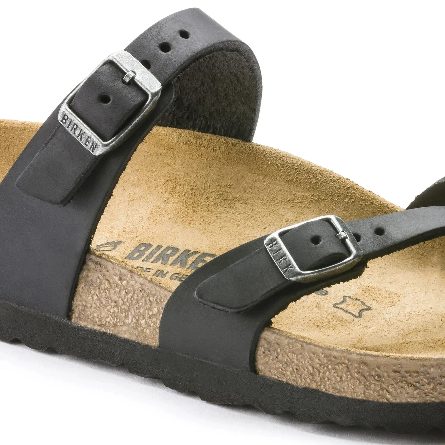 Black Mayari Birkenstock Sandals with Oiled Leather - Style 0171481