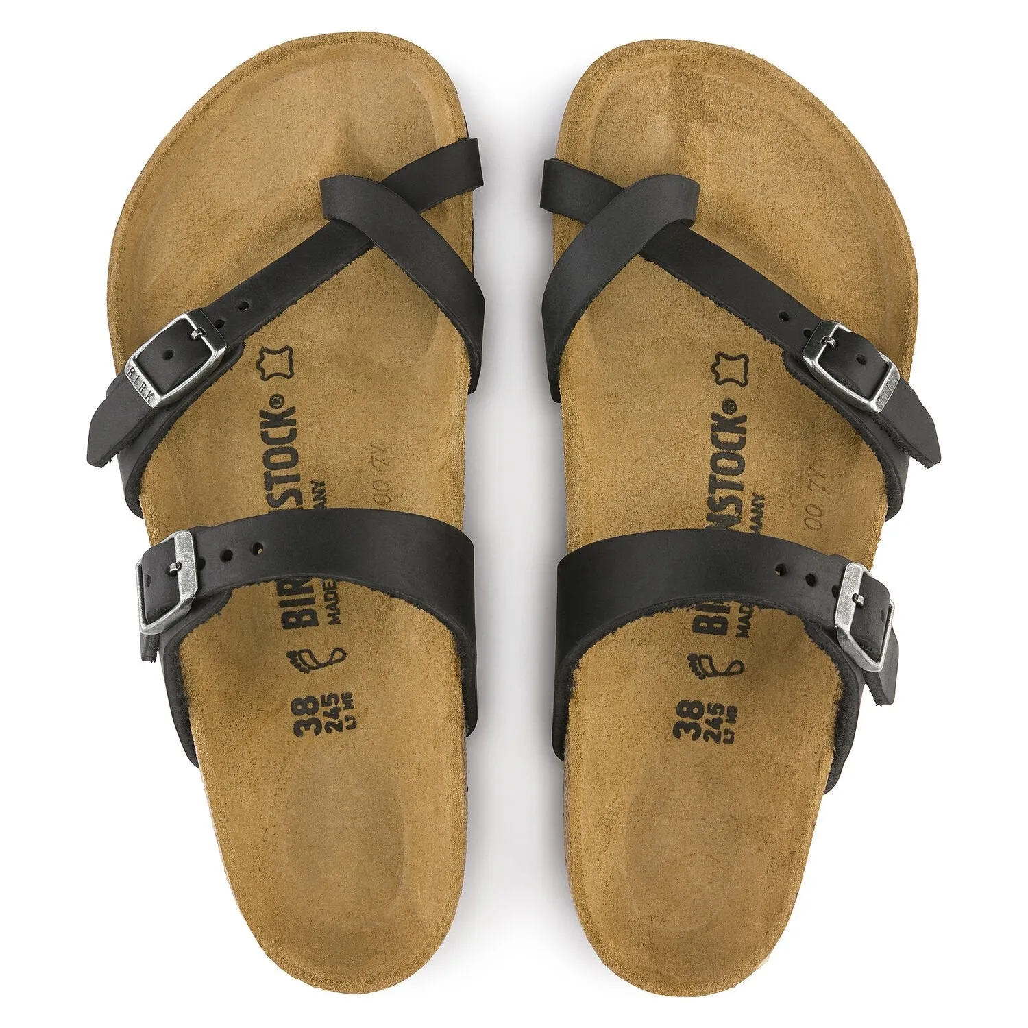 Black Mayari Birkenstock Sandals with Oiled Leather - Style 0171481