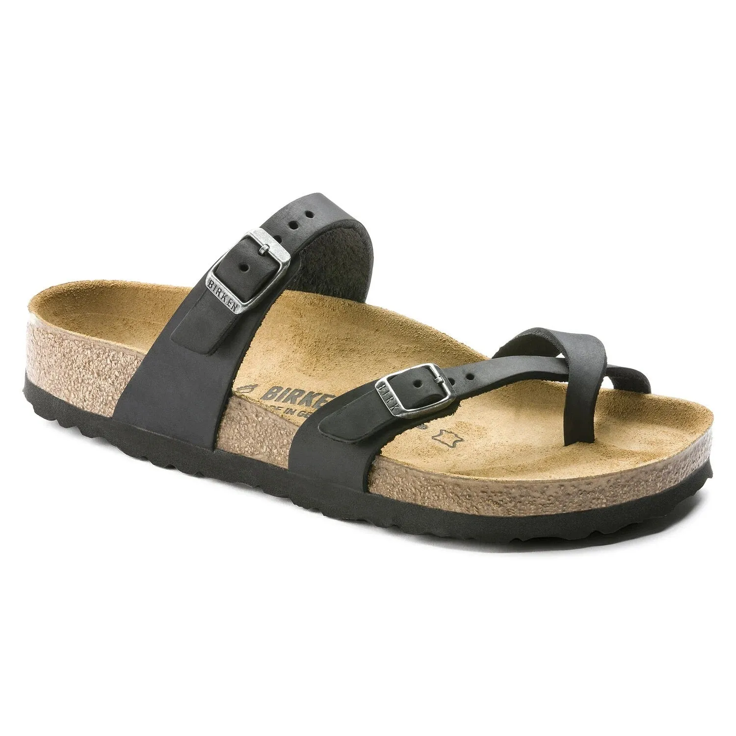 Black Mayari Birkenstock Sandals with Oiled Leather - Style 0171481