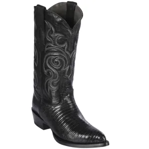 Black Lizard Cowboy Boots J-Toe