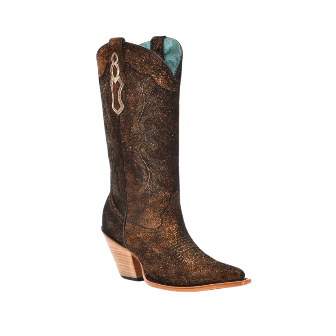 Corral Women's Copper Metallized Leath Boot