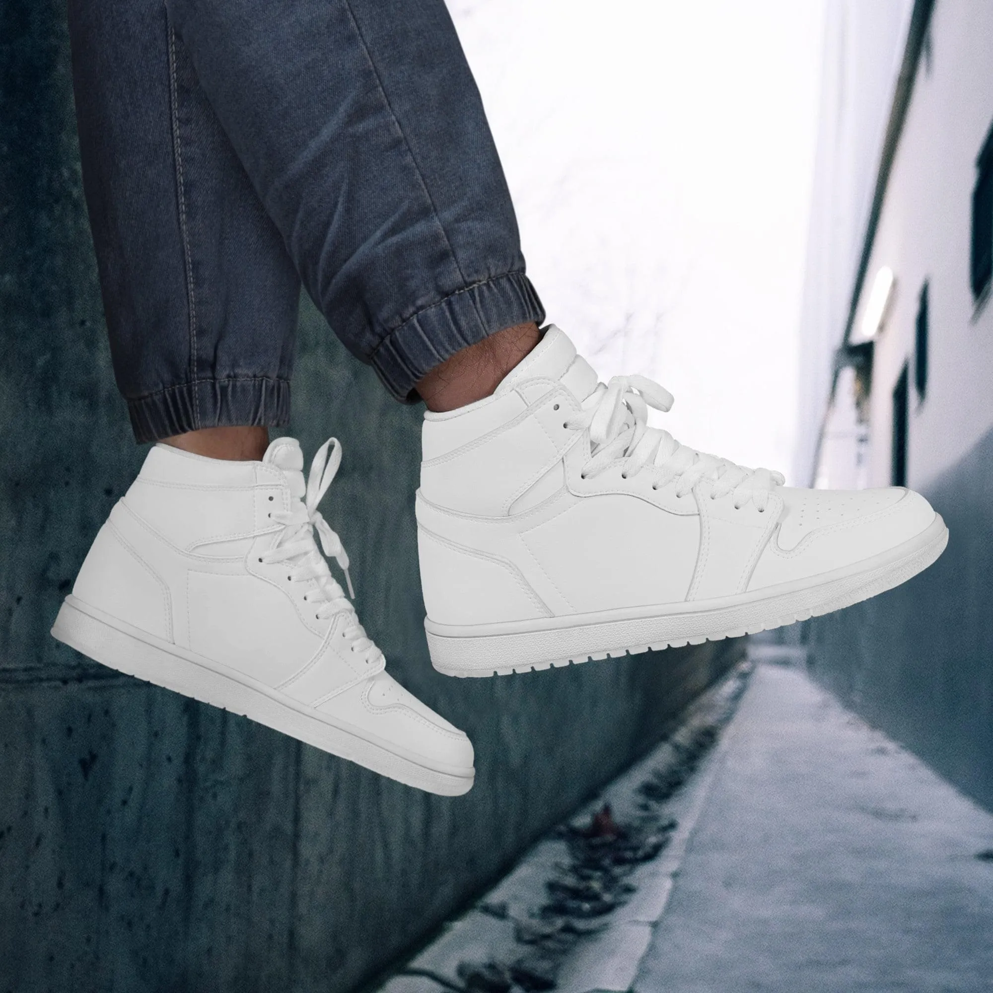 Custom High Top Sneaker -White D17