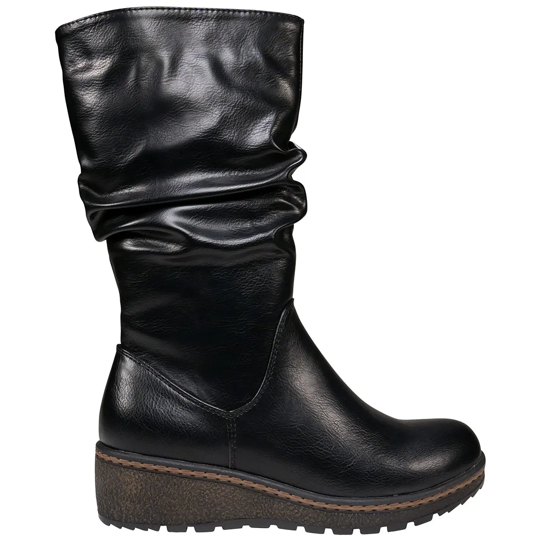 Dange Black Wedge Boot