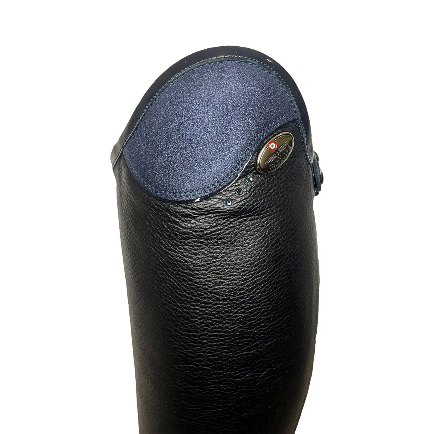 De Niro Black Salentino Riding Boots with Navy Glitter Top