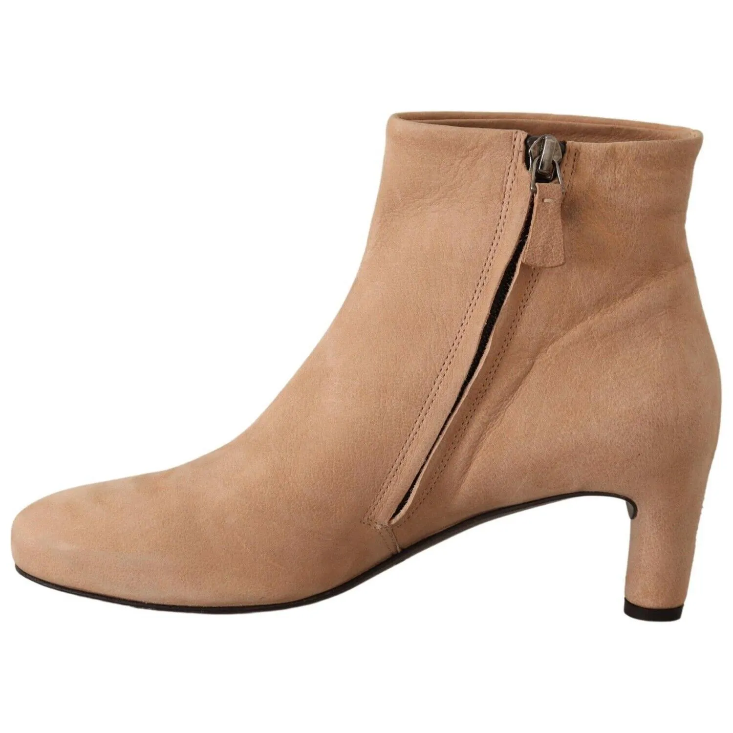 DEL CARLO Elegant Beige Leather Boots