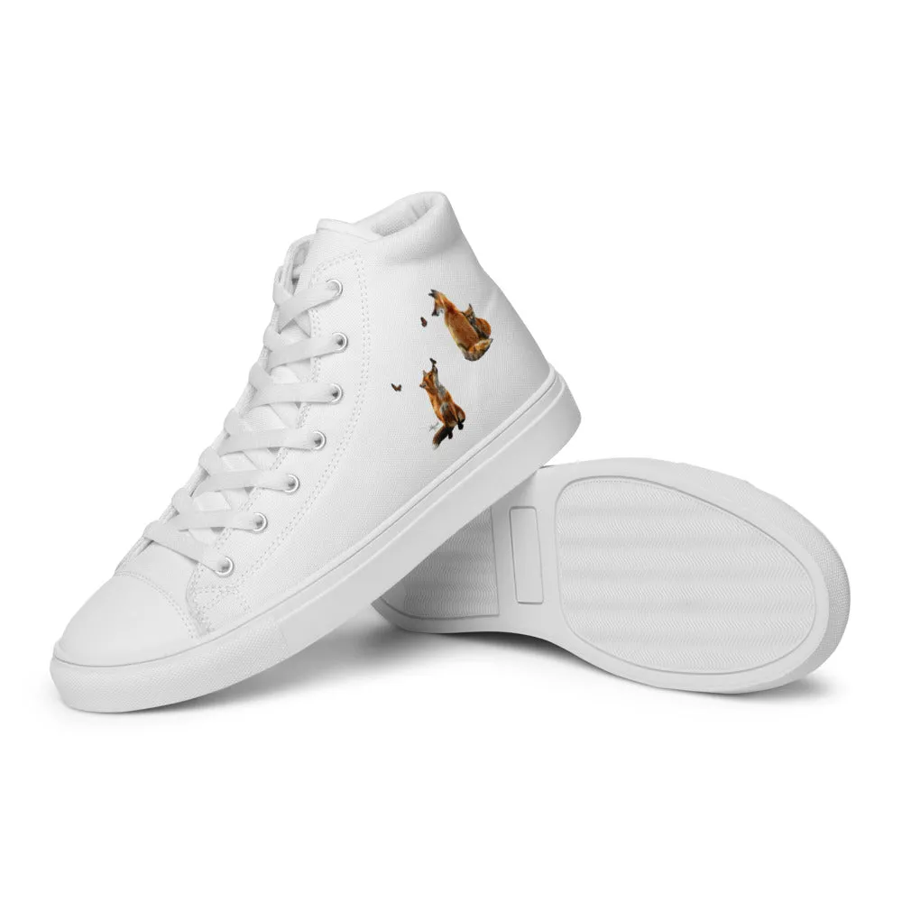 Fox Men’s high top canvas shoes