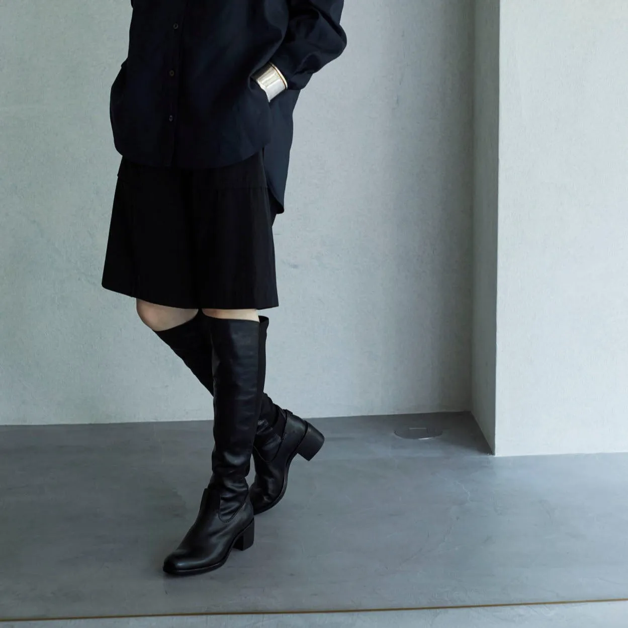 FW22 76922-2 | Ryo- Classic Leather Long Boots | Yuko Imanishi 