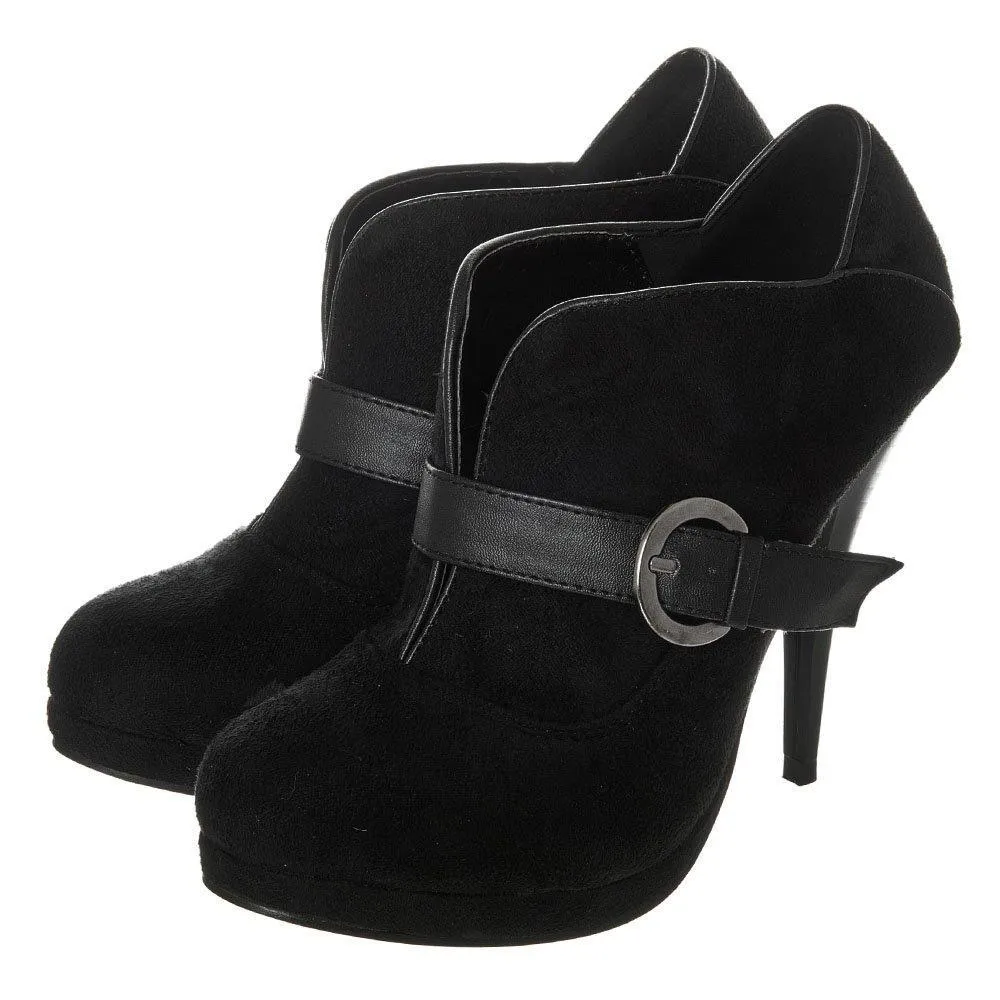 Gessica High Heel Platform Ankle Boot With Buckle On Side