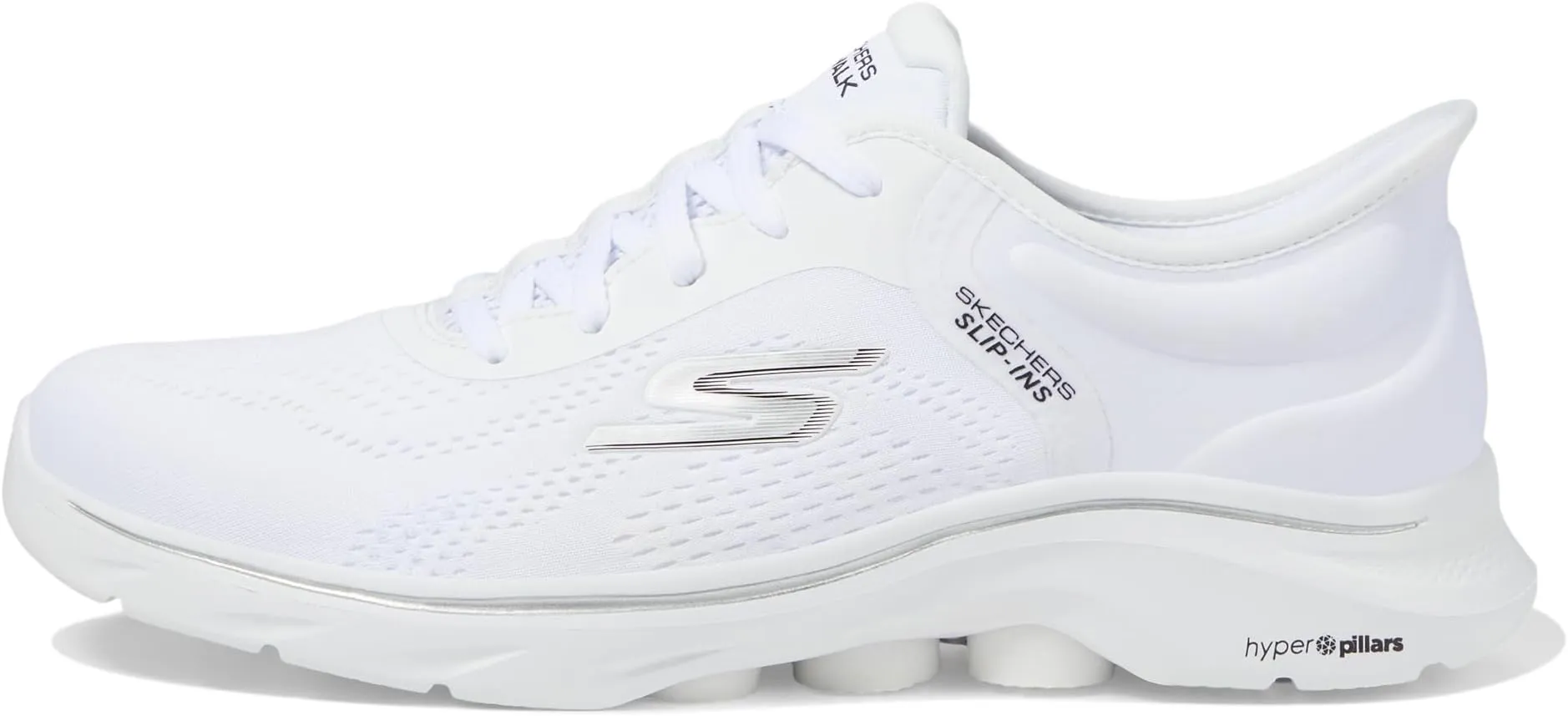 Go Walk 7 Valin Hands Free Slip-Ins SKECHERS Performance Sneakers, White/Black