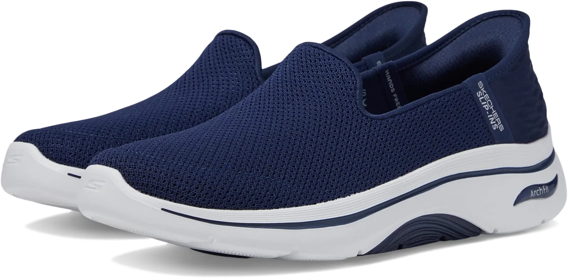 Go Walk Arch Fit 2.0 Delara Hands Free Slip-Ins SKECHERS Performance Sneakers, Navy/White