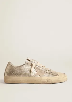 Golden Goose V-Star Laminated Suede Star