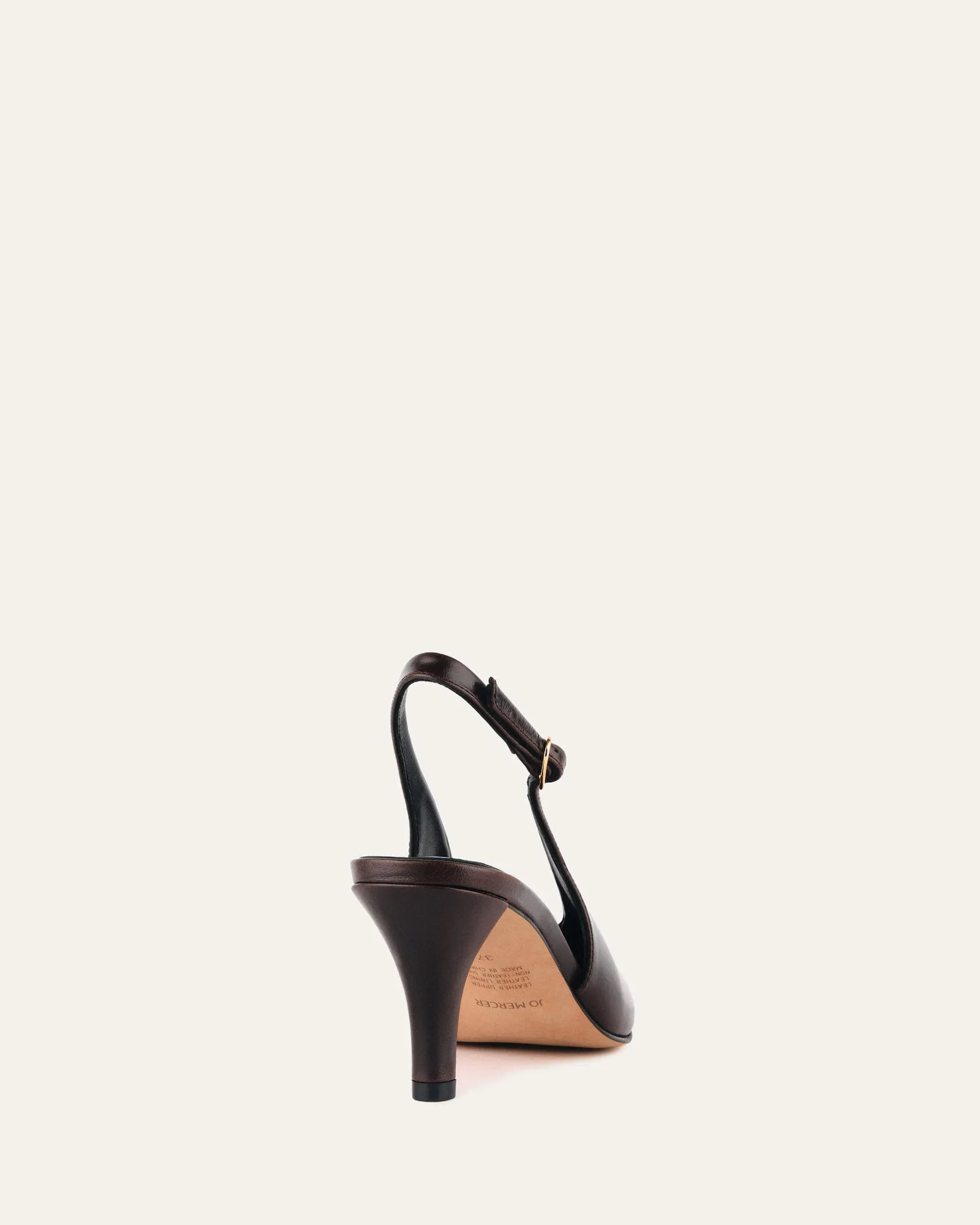 JUSTINE MID HEEL ESPRESSO LEATHER