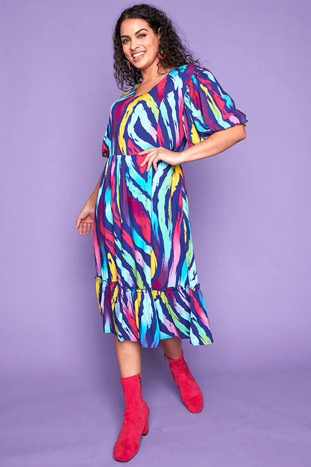 Kyle Rainbow Zebra Dress