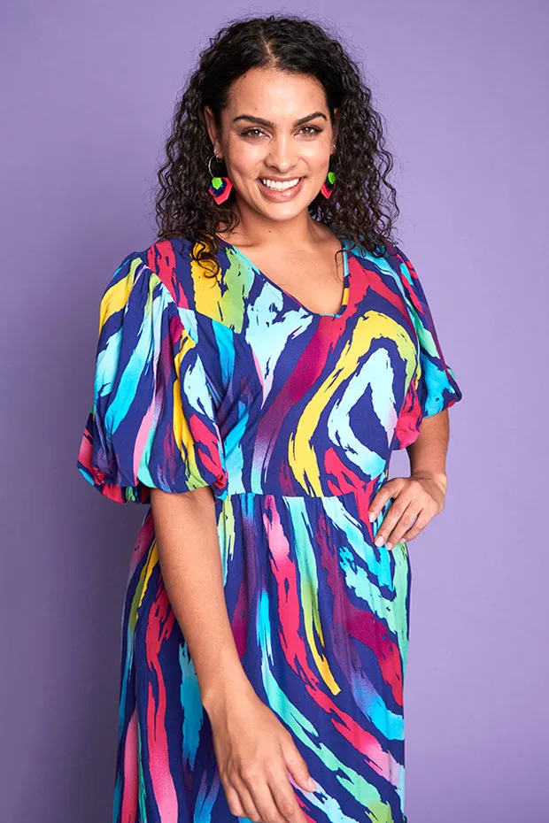 Kyle Rainbow Zebra Dress