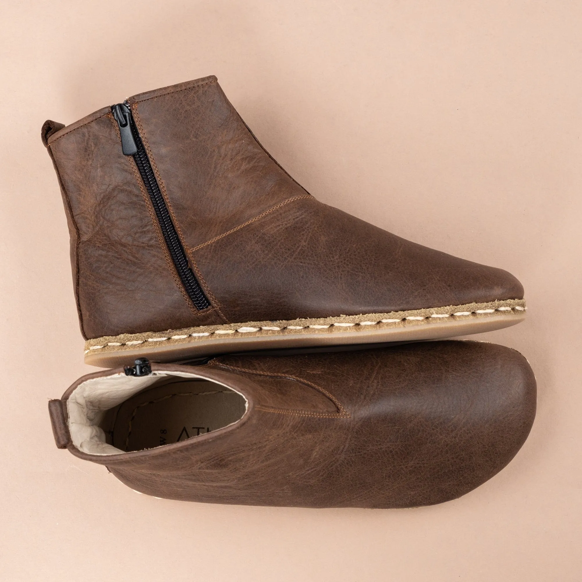 Men's Coffee Barefoot Boots