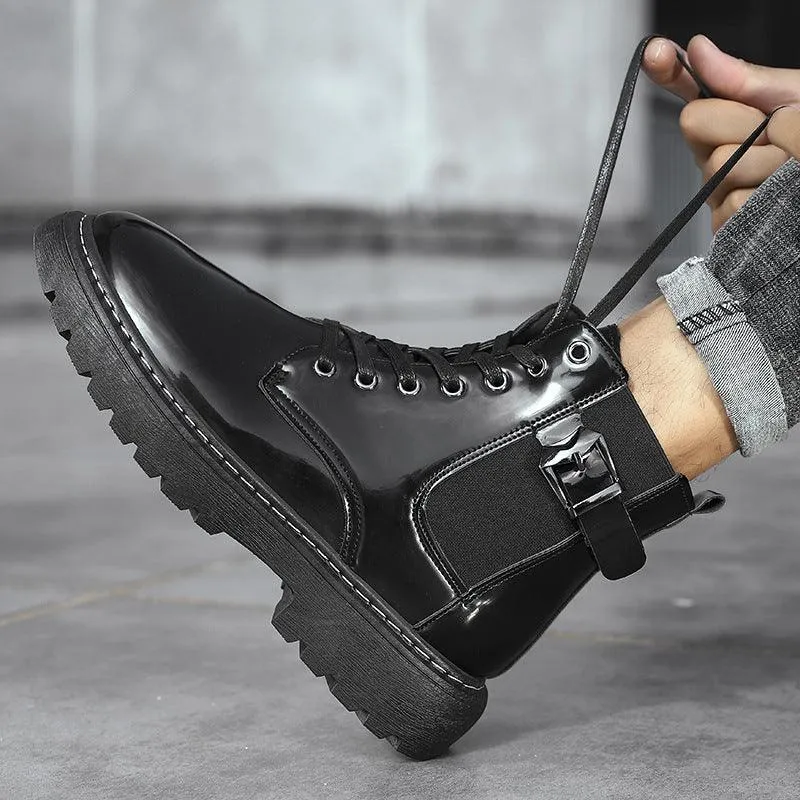 Men's high-top leather boots