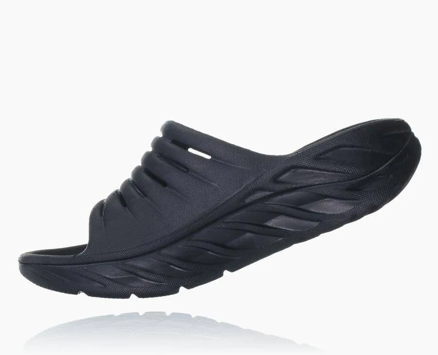 MEN'S HOKA ORA RECOVERY SLIDE | BLACK / BLACK