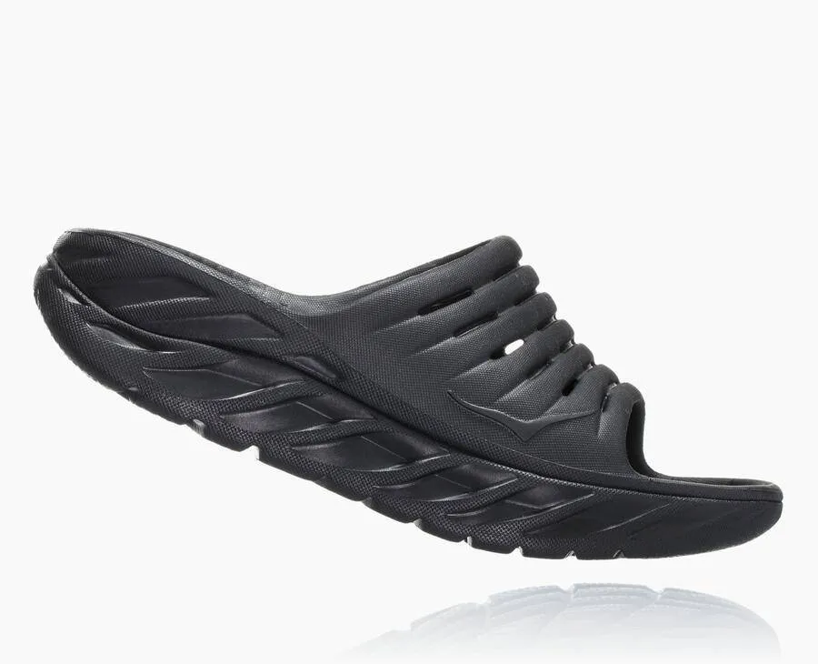 MEN'S HOKA ORA RECOVERY SLIDE | BLACK / BLACK