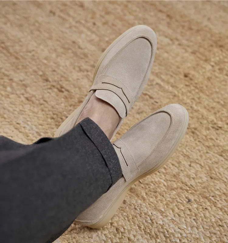 Men's Suede Penny Loafers