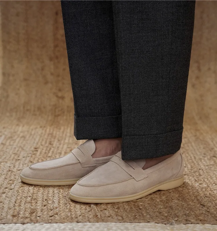 Men's Suede Penny Loafers