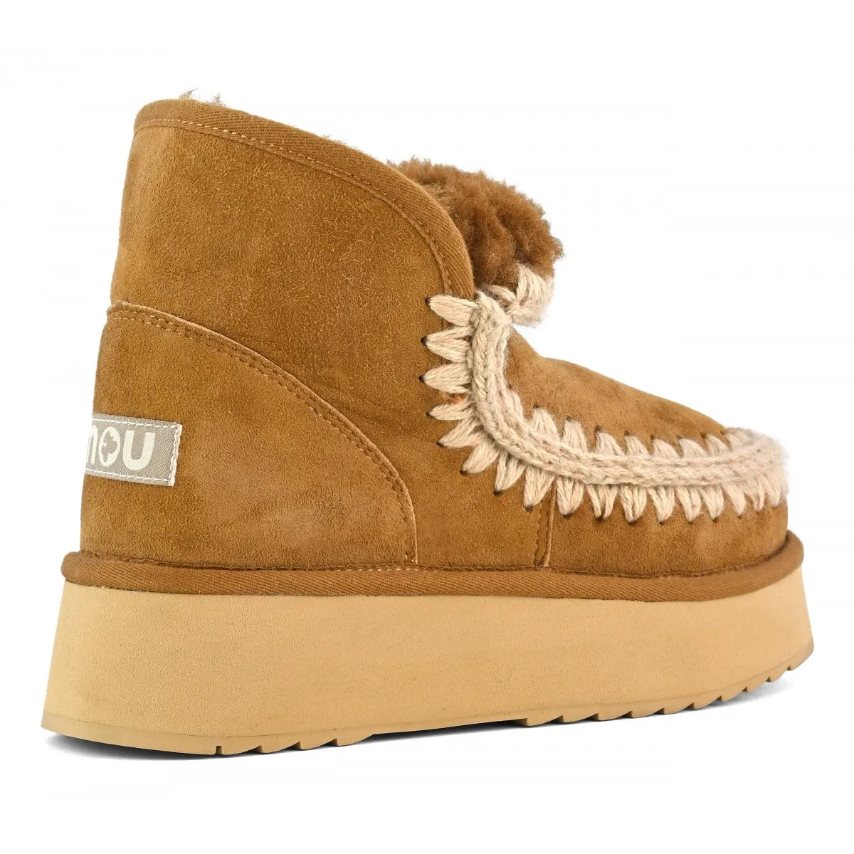 MOU - Mini Eskimo Platform Boot in Cognac