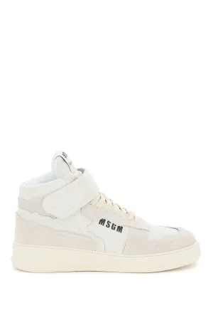 Msgm fantastic green high-top sneakers