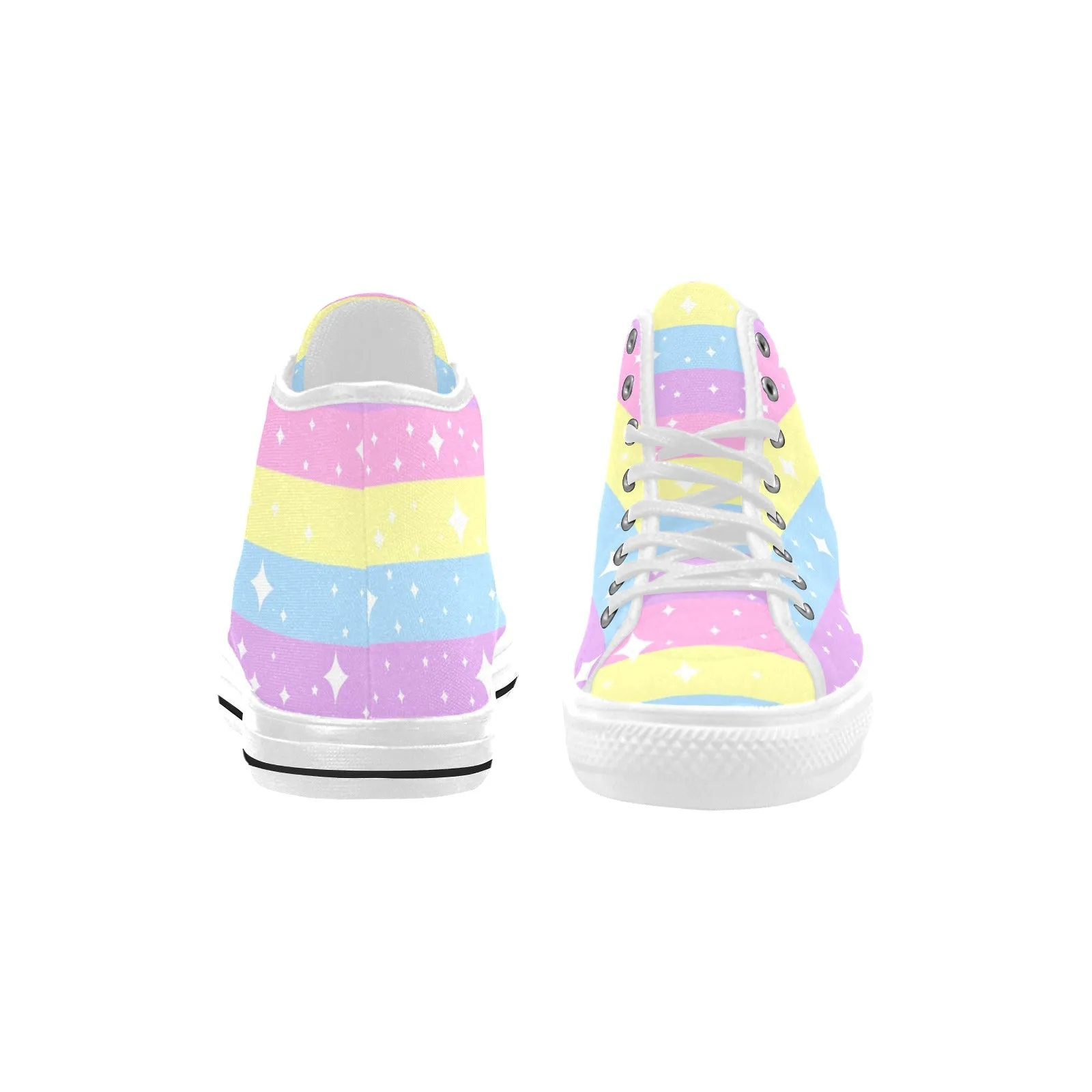 Rainbow Ribbon Men's Fancy High Top Shoes