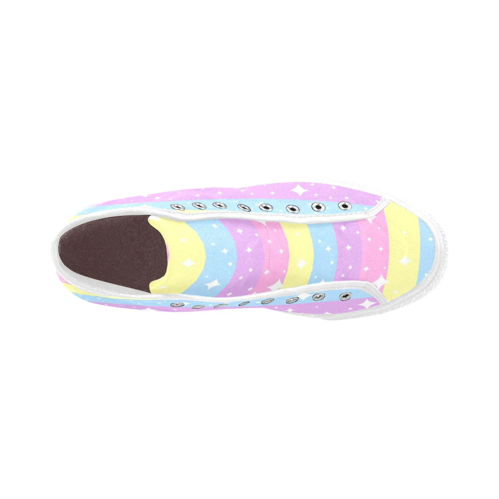 Rainbow Ribbon Women's Fancy High Top Shoes