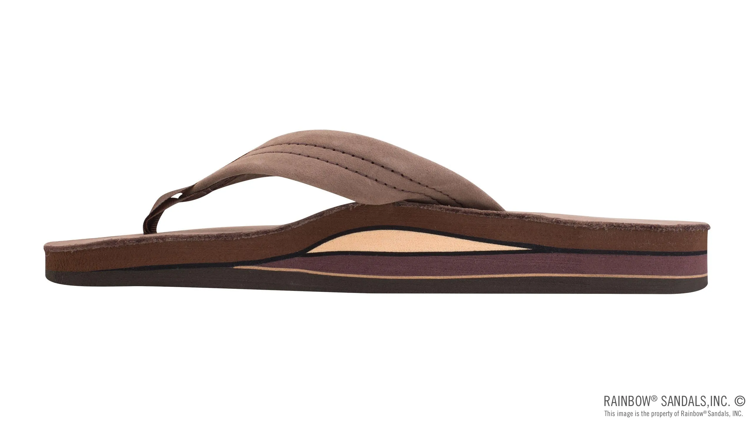 Rainbow Sandals Women's -  Double Layer - 1" Strap - Expresso