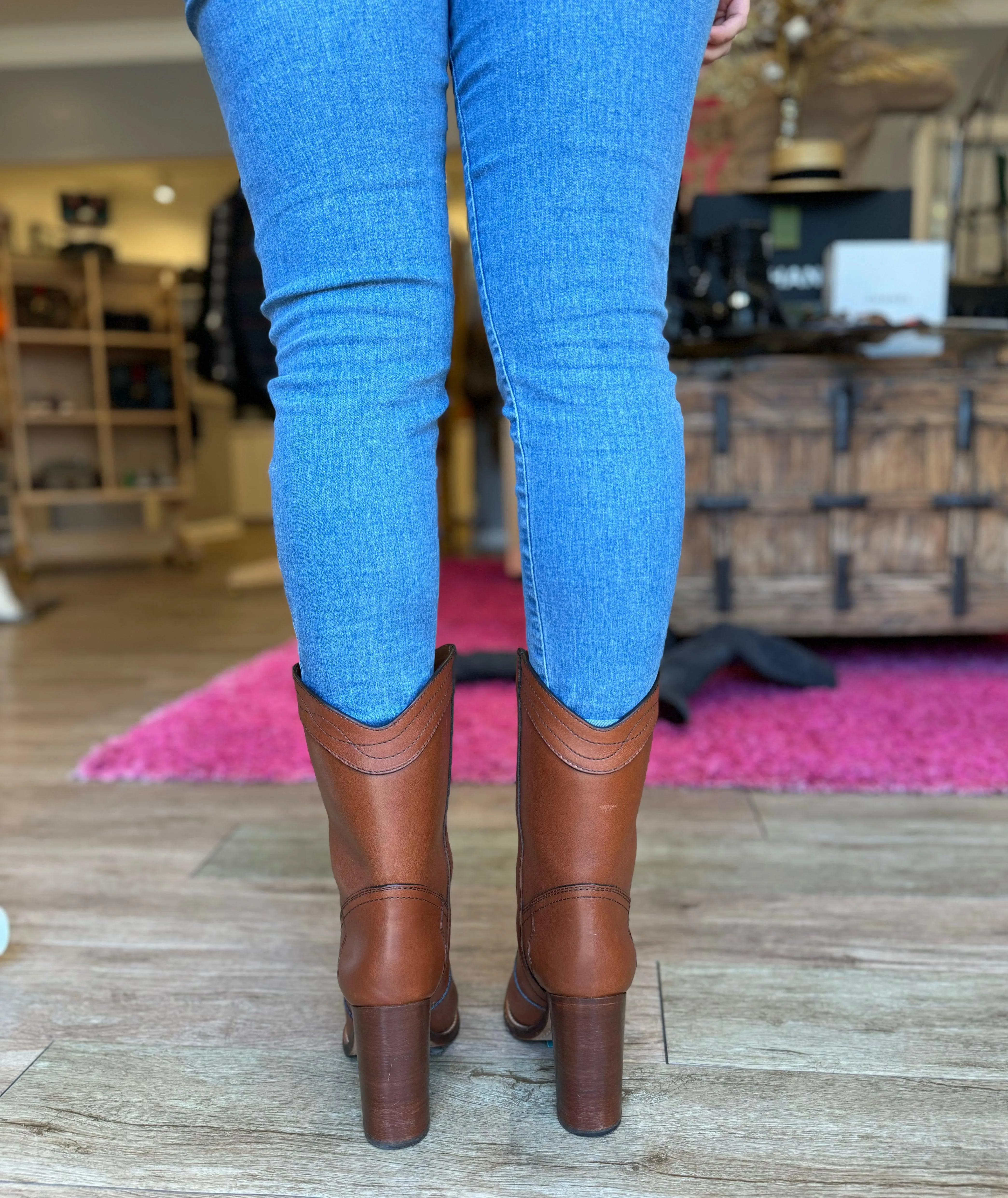 SAINT LAURENT KATE Western Boots Size 7.5