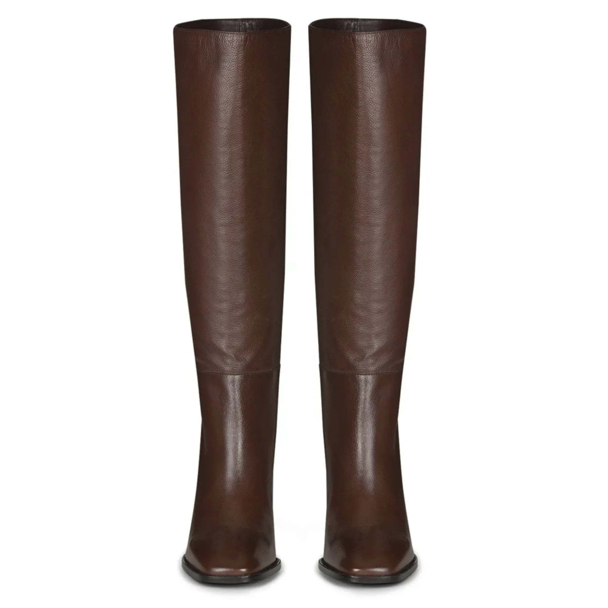 Saint Lia Brown Leather Knee High Slouch Boots