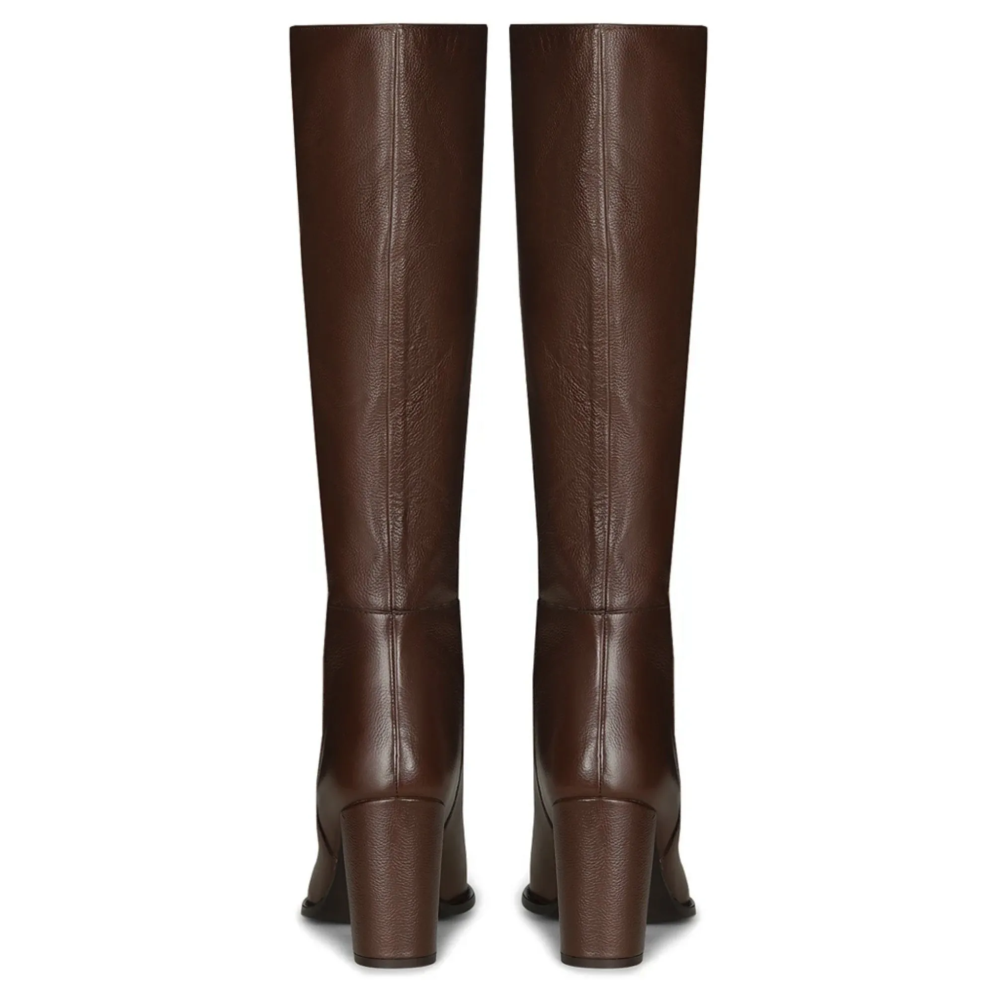 Saint Lia Brown Leather Knee High Slouch Boots