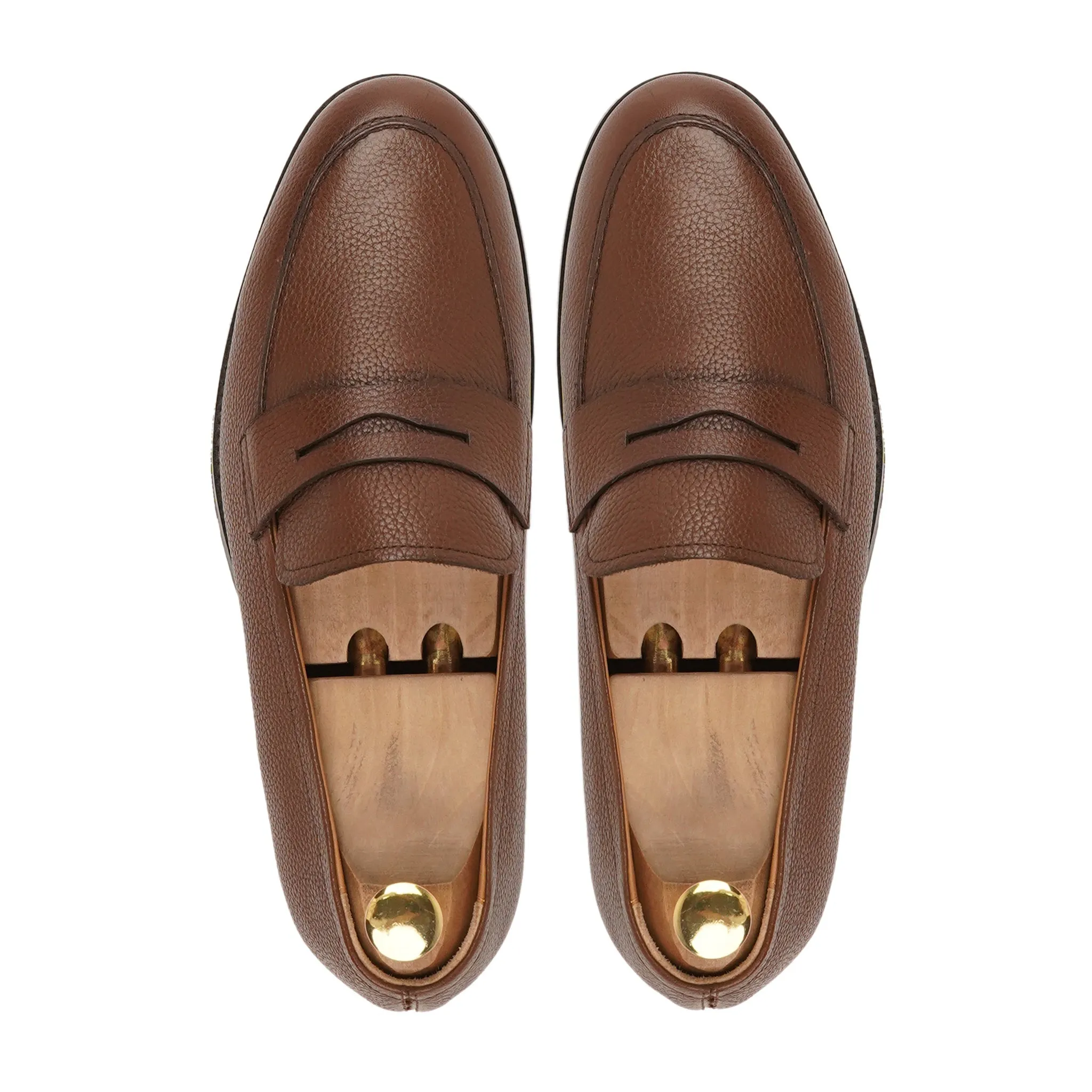 SMEATON - BROWN PEBBLE GRAIN LOAFER