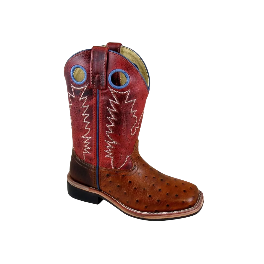 Smoky Mountain Kid's Cheyenne Red Square Toe Western Boots