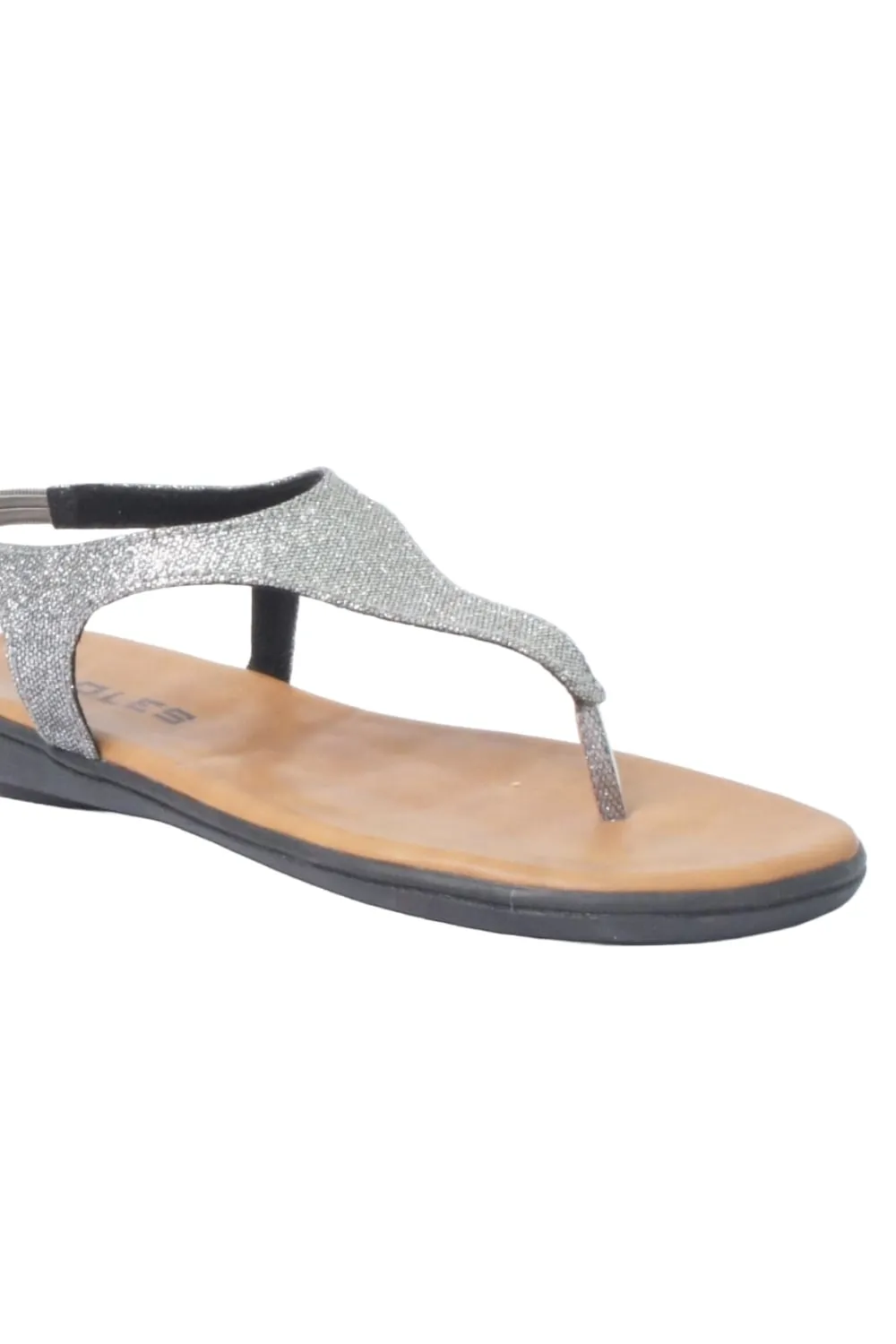 SOLES Metallic Flat Sandals - Shine in Comfort