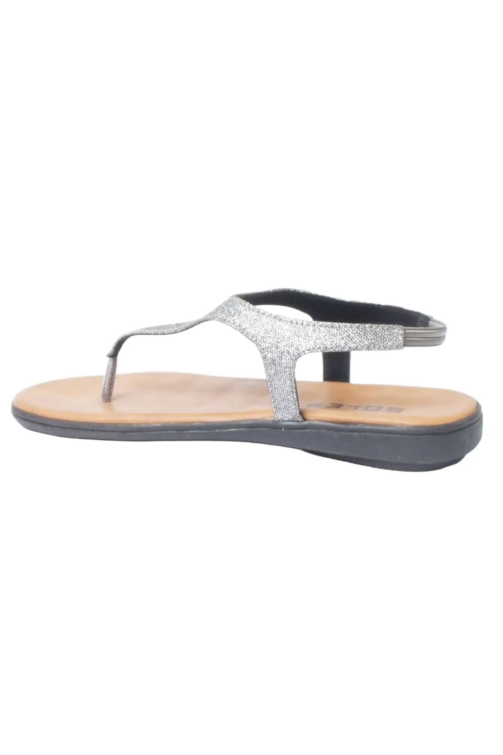 SOLES Metallic Flat Sandals - Shine in Comfort