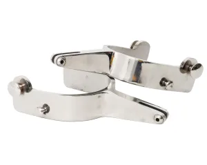 Stainless Steel Bareback Spurs - Straight Shank