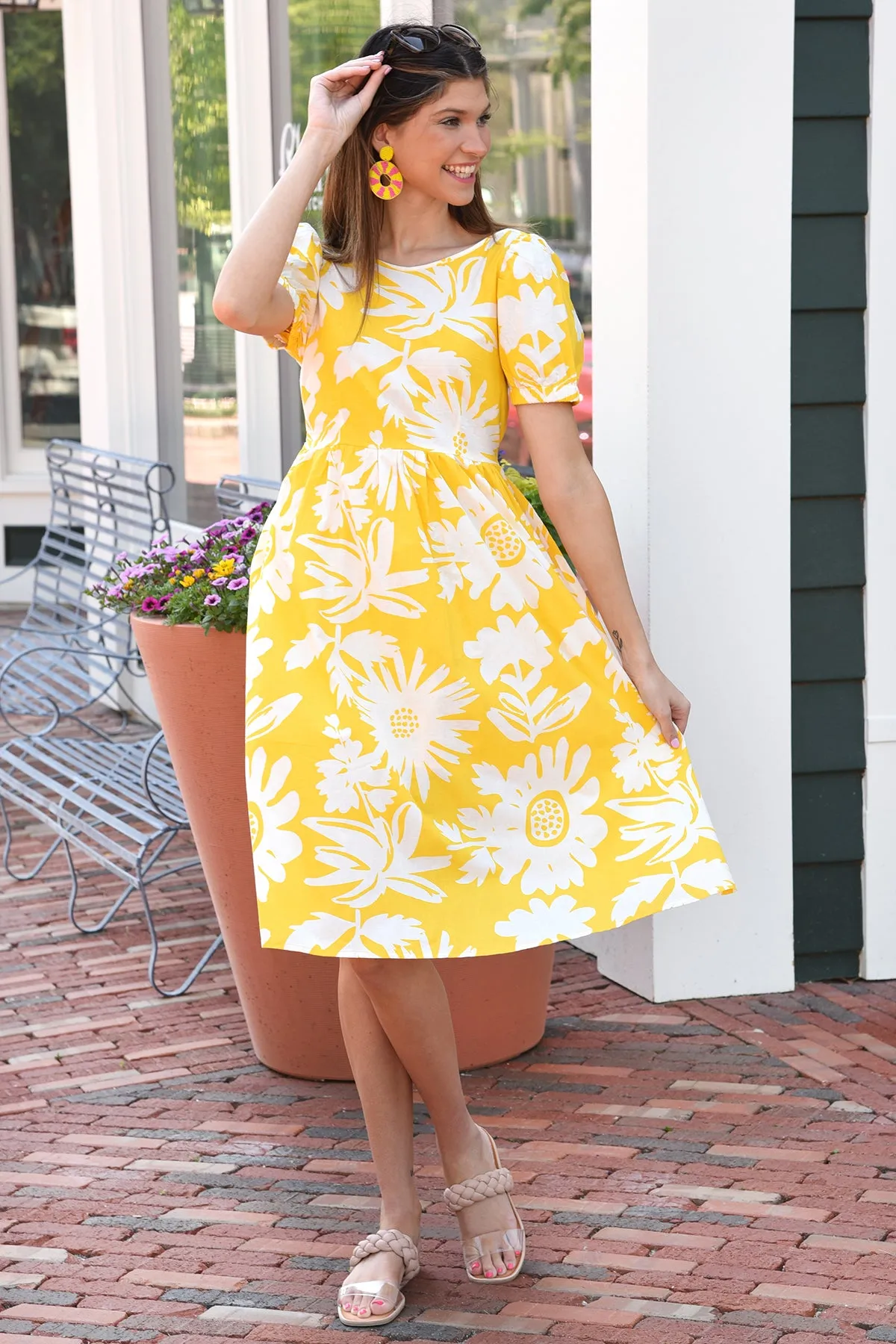 SUNFLOWER FIELDS DRESS