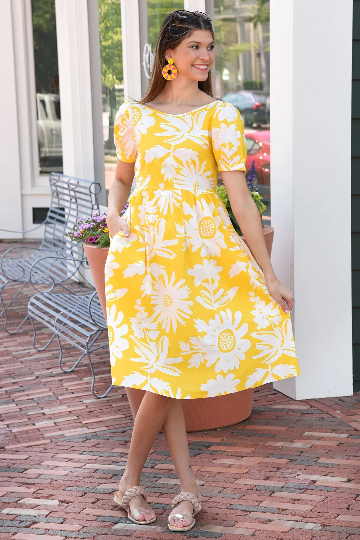 SUNFLOWER FIELDS DRESS