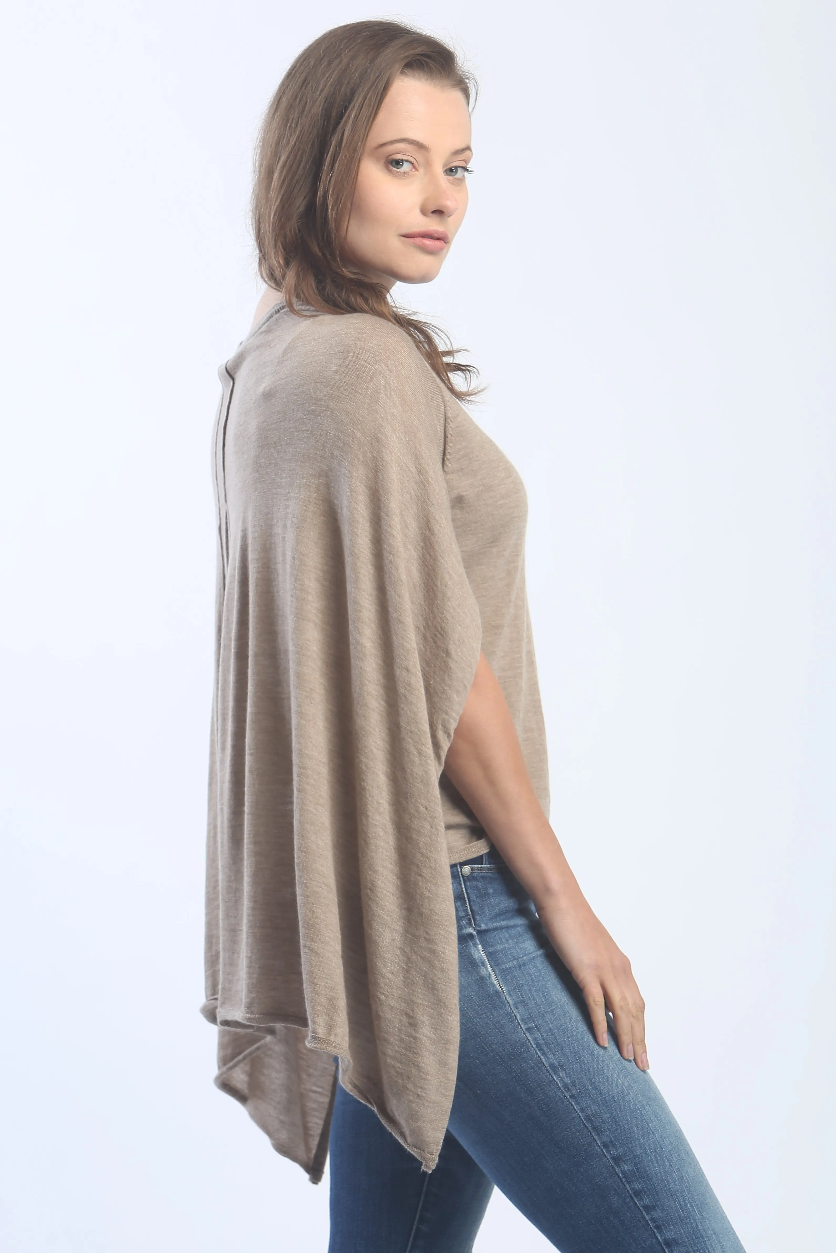 Two Tone Cape Sweater