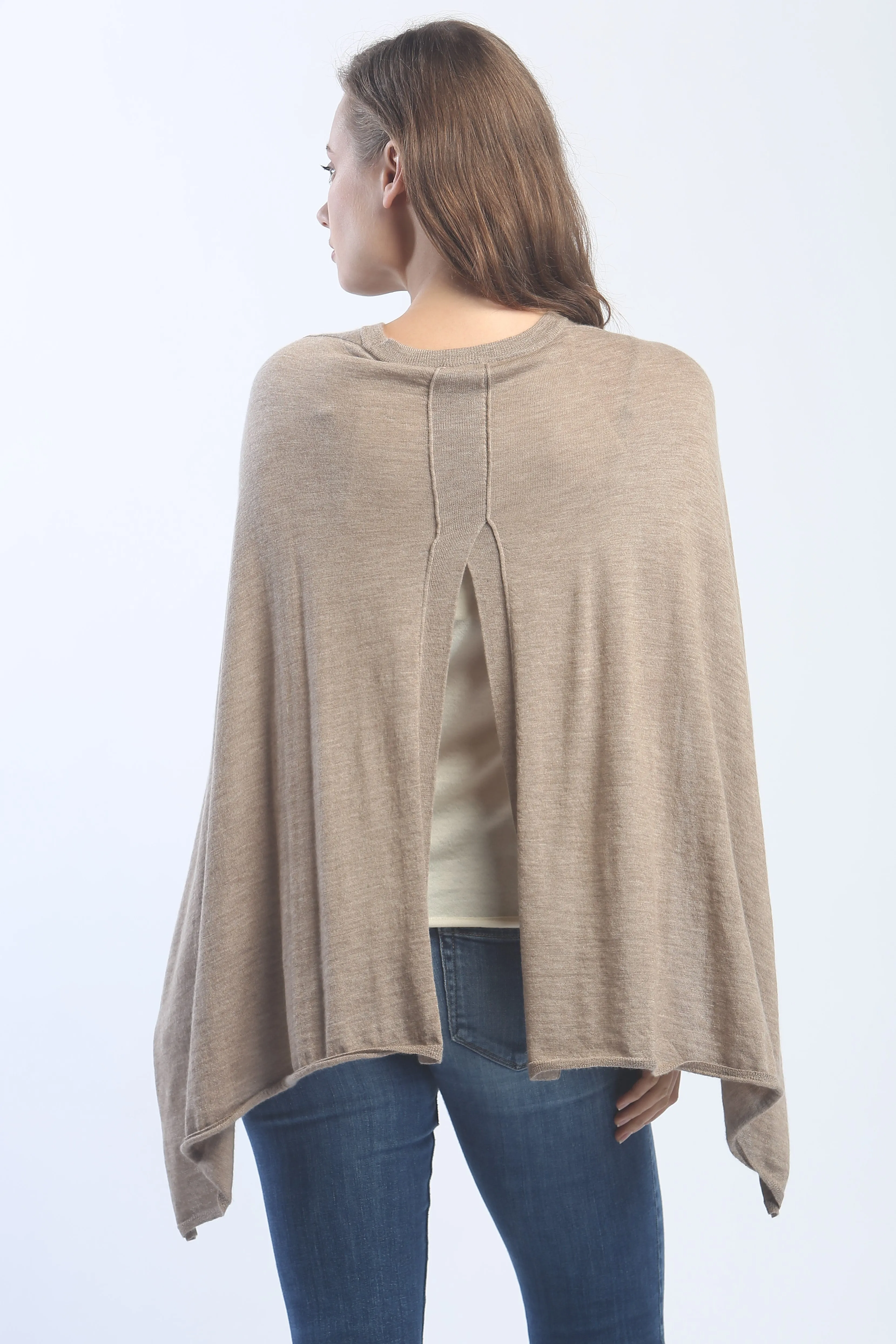 Two Tone Cape Sweater