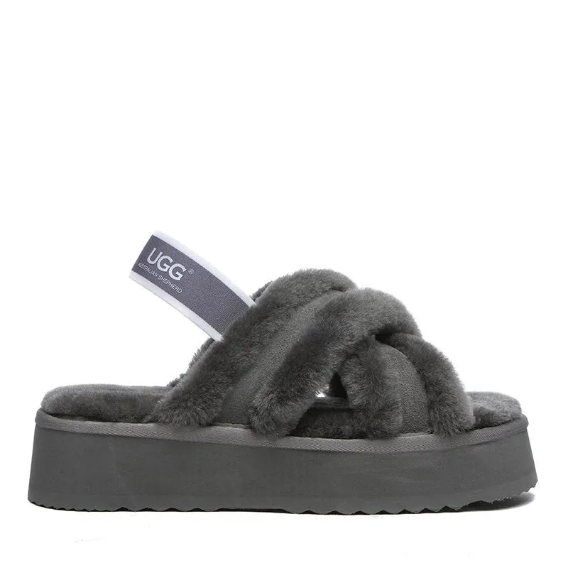 UGG Sayuri Platform Cross Slides