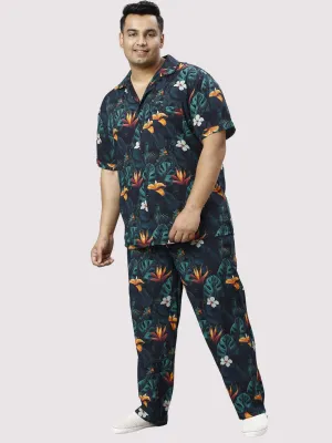 Wild Lush Digital Printed Full Co-ords Set Men's Plus Size